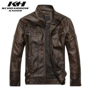 Men’s Brown Classic Fashion Biker Jacket